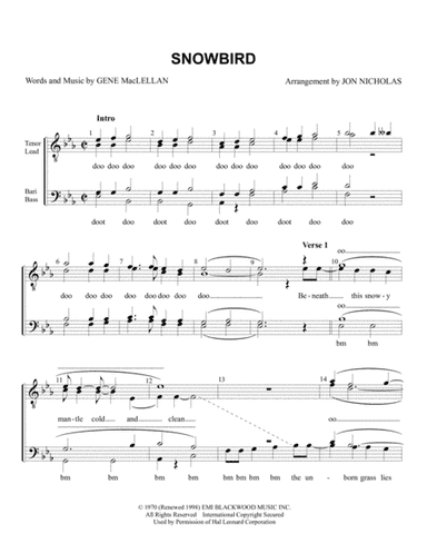 Snowbird (arr. Jon Nicholas)