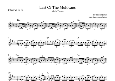 Last Of The Mohicans (main Theme) (arr. Fernando Britto)