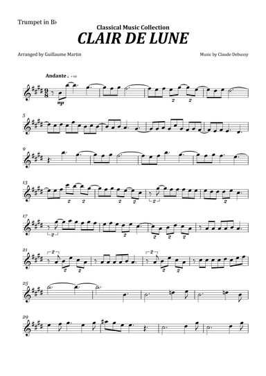 Clair de Lune (arr. Guillaume Martin)