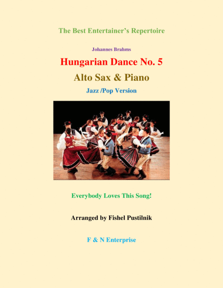 "Hungarian Dance No. 5" for Alto Sax and Piano (arr. Fishel Pustilnik)