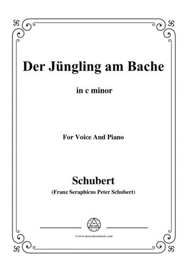 Schubert-Der Jüngling am Bache,Op.87 No.3,in c minor,for voice and piano (arr. MSM)