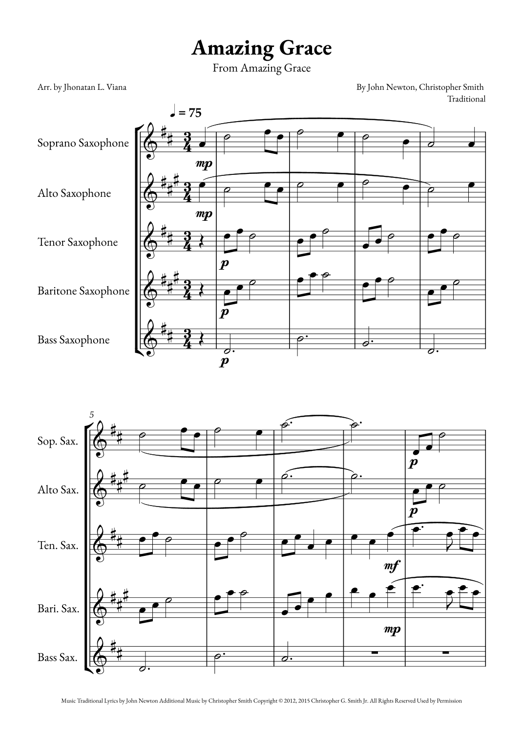 Amazing Grace (arr. Jhonatan Lucio Viana)