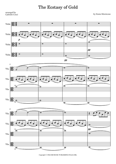 Ecstasy Of Gold (arr. Gabriele Croci)