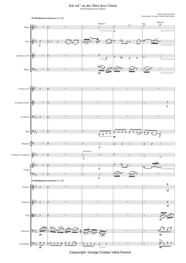 Ich ruf ’ zu dir, Herr Jesu Christ (arr. George Cristian Vilela Pereira)