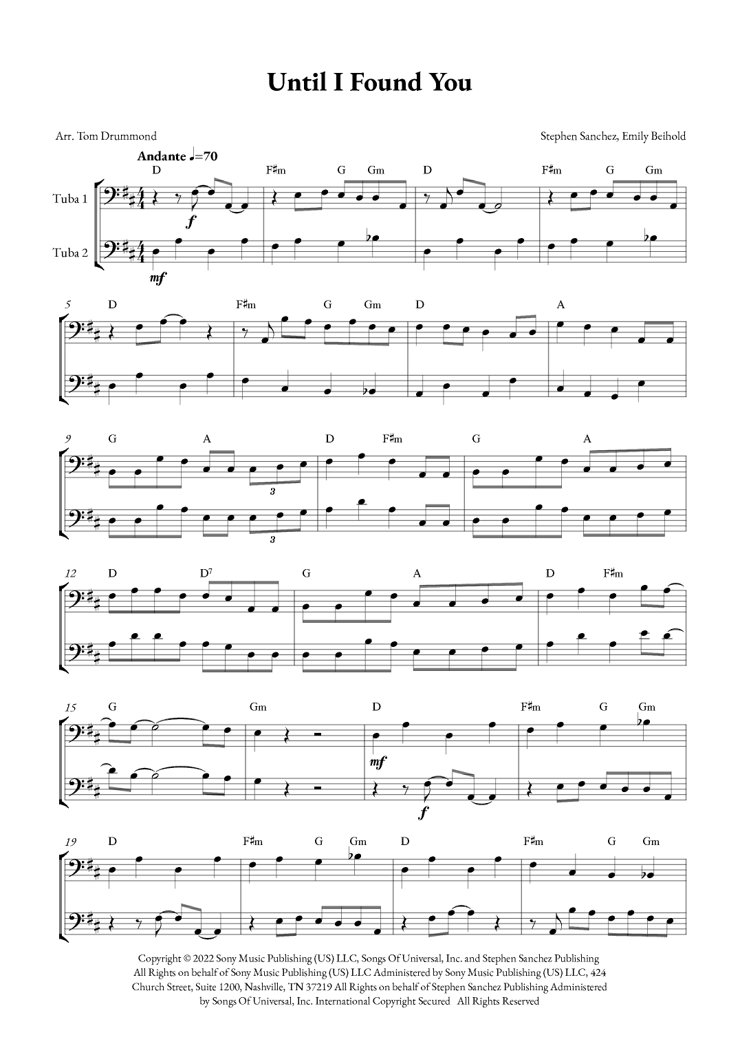 Until I Found You (arr. Tom Drummond)