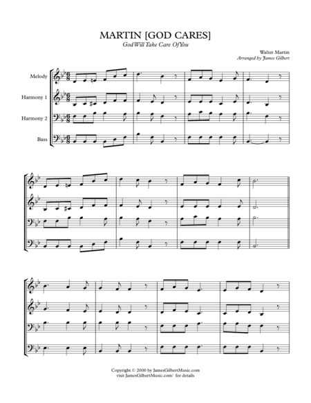 MARTIN (GOD CARES) (arr. James Gilbert)
