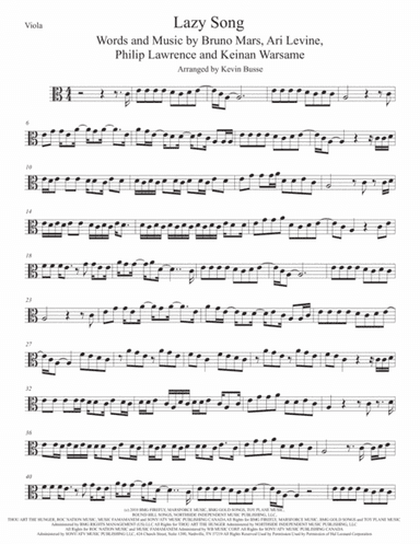 The Lazy Song (arr. Kevin Busse)