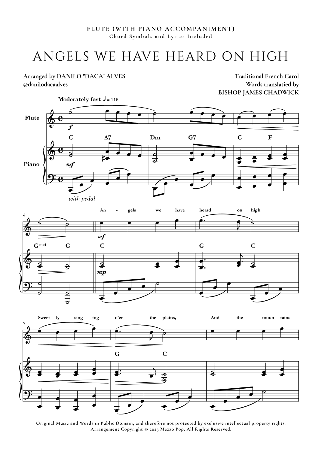 Angels We Have Heard On High (arr. Danilo "Daca" Alves)