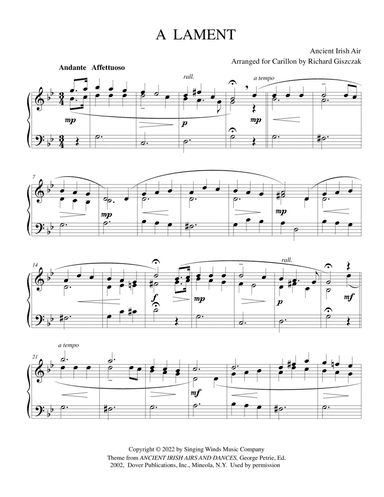 A Lament (Ancient Irish Air) (arr. Richard Giszczak)