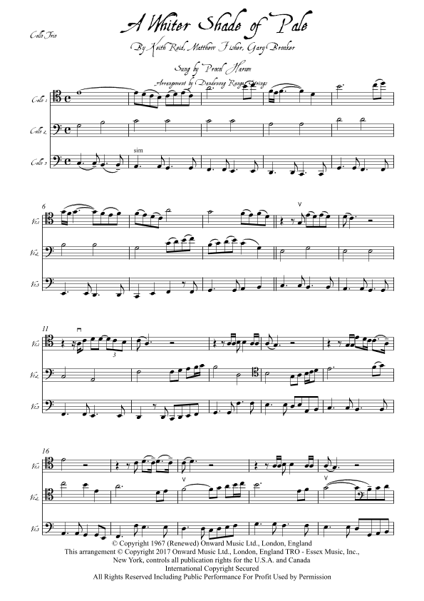 A Whiter Shade Of Pale (arr. Dandenong Ranges Strings)