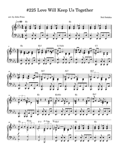 Love Will Keep Us Together (arr. John Fries)