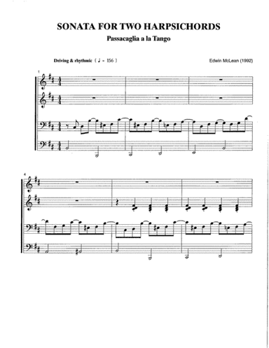 Sonata for Two Harpsichords