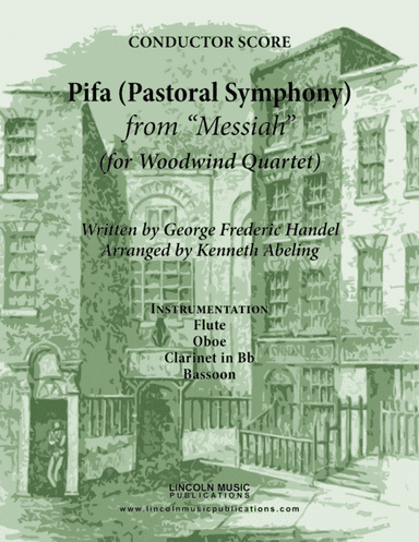 Handel - Pifa (Pastoral Symphony) from Messiah (for Woodwind Quartet) (arr. Kenneth Abeling)