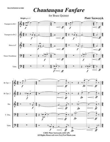 Chautauqua Fanfare for Brass Quintet