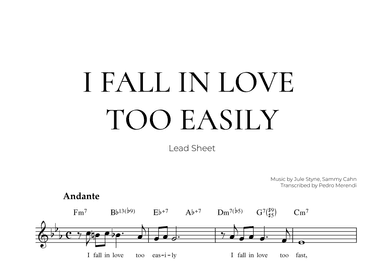 I Fall In Love Too Easily (arr. Pedro Merendi)