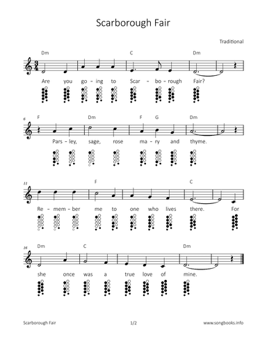 Scarborough Fair (arr. songbooks.info)