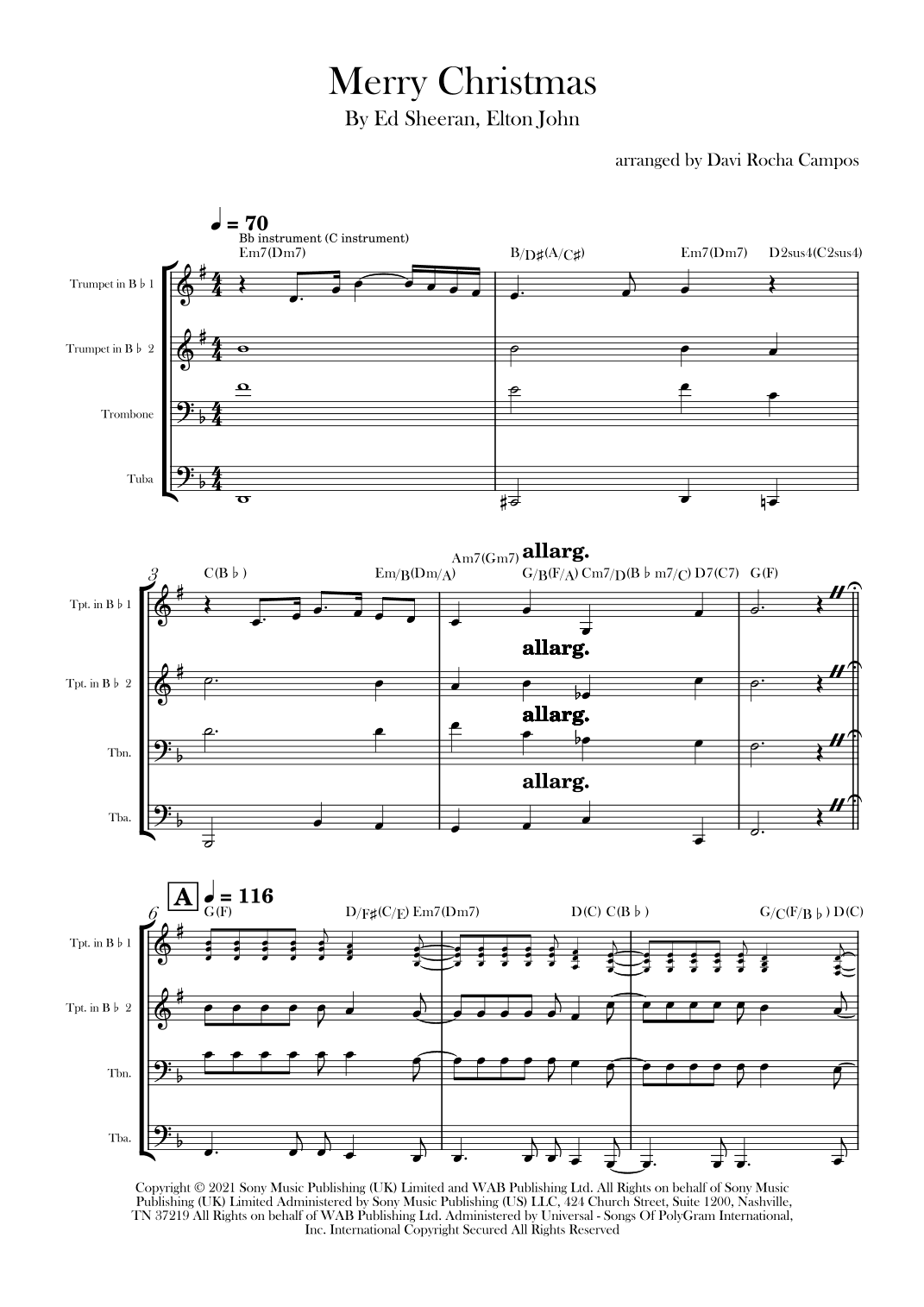 Merry Christmas (arr. Davi Rocha Campos)