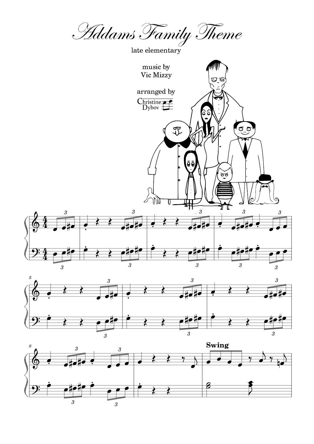 Addams Family Theme (arr. Christine Dybov)