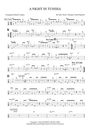 A Night In Tunisia (arr. DANIEL ROBERTO DIAS CAMPOS)