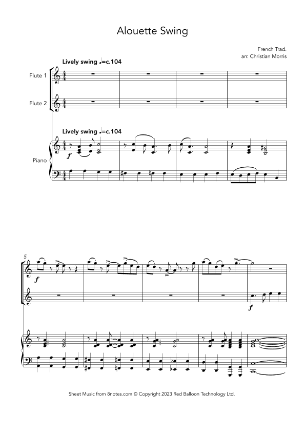 Alouette Swing (arr. Christian Morris)