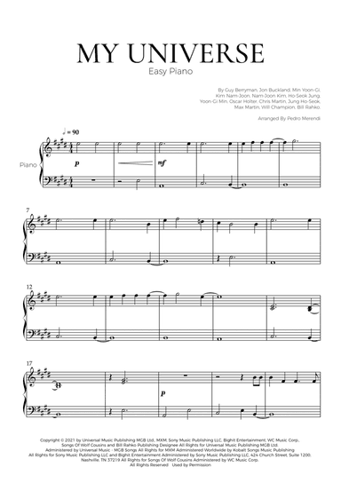 My Universe (arr. Pedro Merendi)