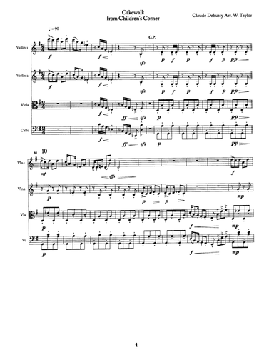 Cakewalk from Children's Corner (arr. William Taylor)