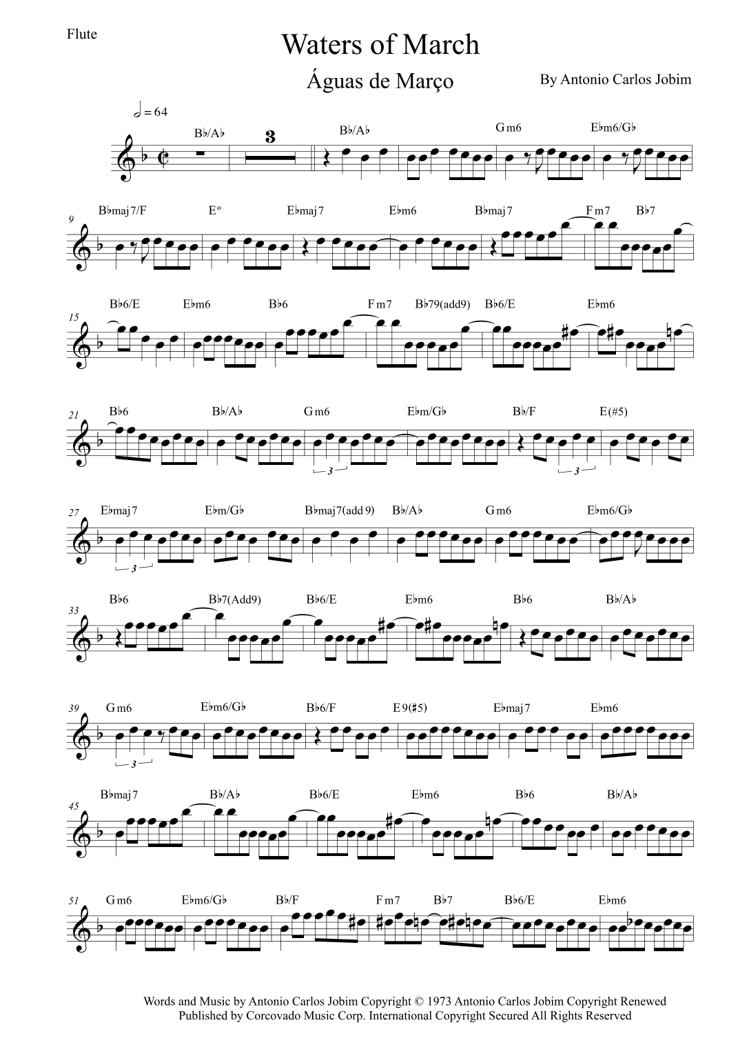 Águas De Março (waters Of March) (arr. Leo Silva)