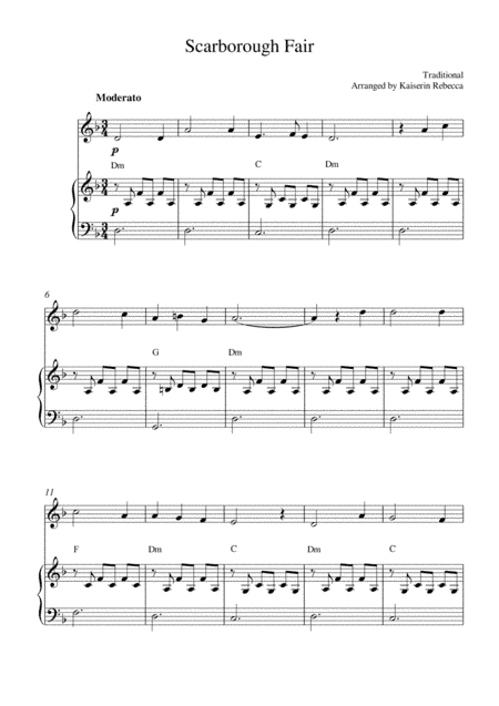 Scarborough Fair (arr. Kaiserin Rebecca)