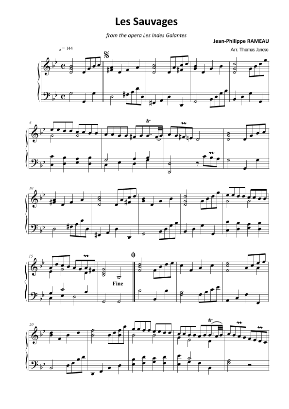 Les Sauvages (arr. Thomas Jancso)
