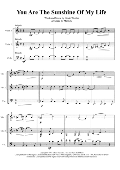 You Are The Sunshine Of My Life (arr. Marmpy)
