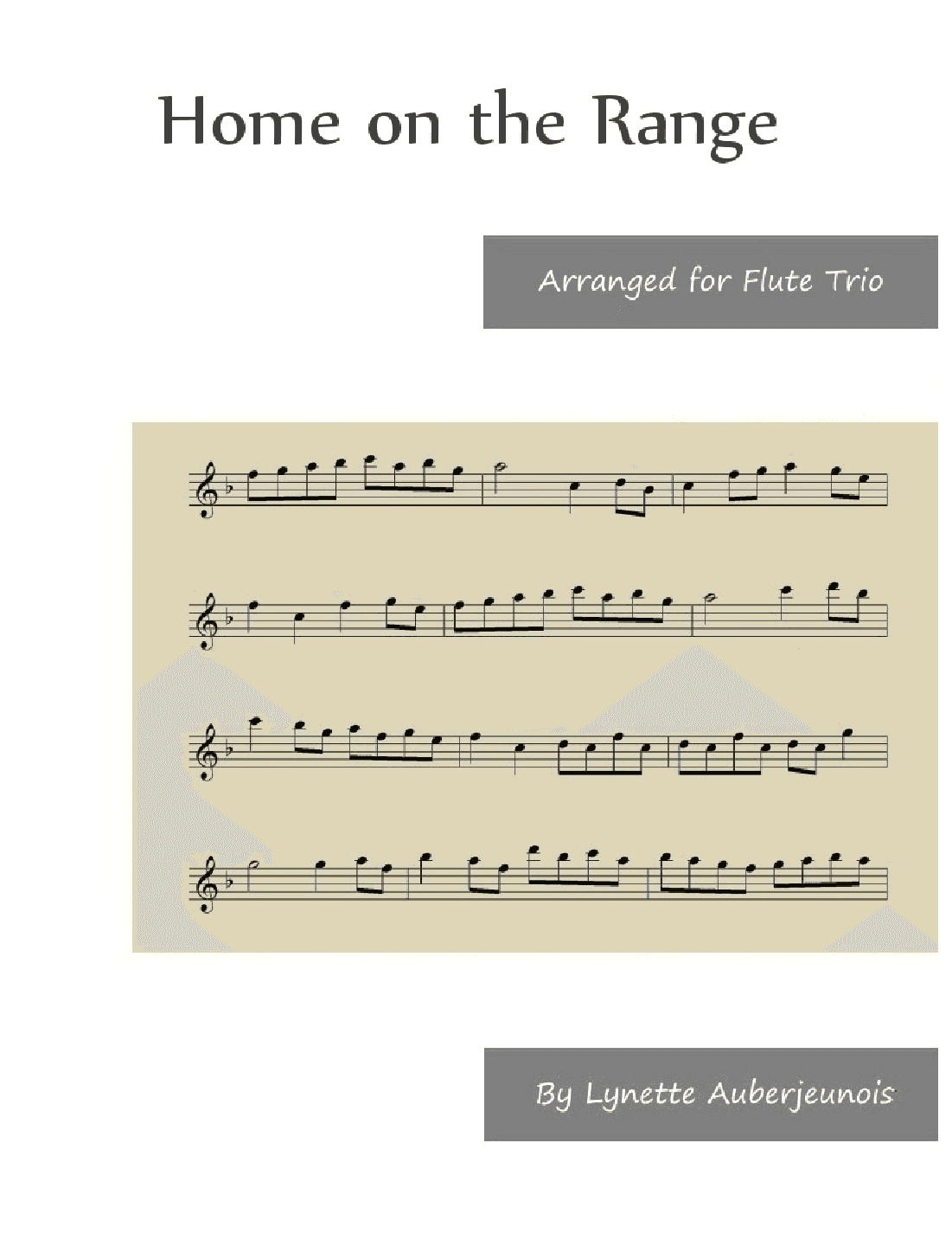 Home on the Range - Flute Trio (arr. Lynette Auberjeunois)