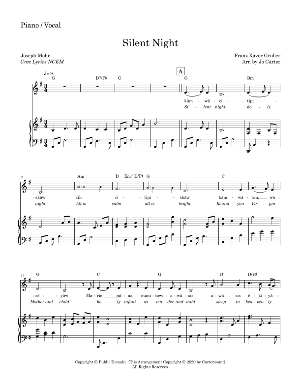 Silent Night (arr. Jo Carter)