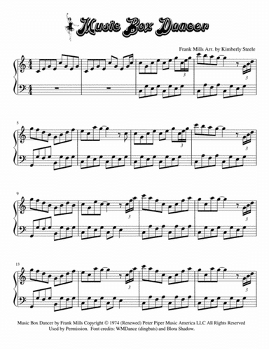 Music Box Dancer (arr. Kimberly Steele)