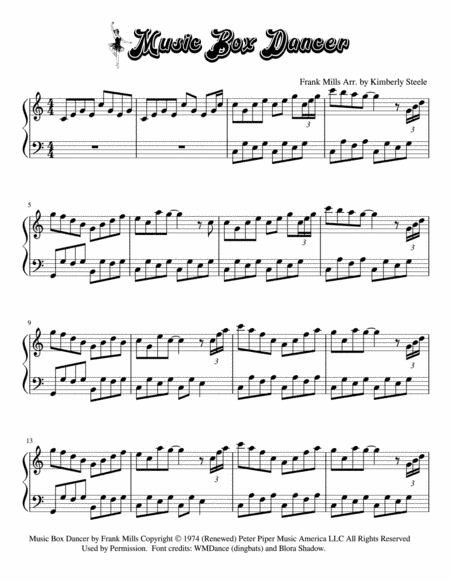 Music Box Dancer (arr. Kimberly Steele)