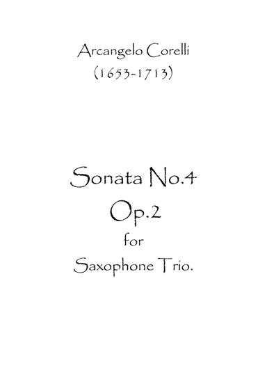 Sonata No.4 Op.2 (arr. Spence Bundy)