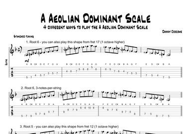 A Aeolian Dominant Scale (4 Ways to Play)