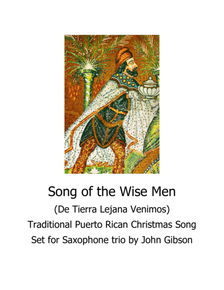 Song of the Wise Men - sax trio (arr. John Gibson)