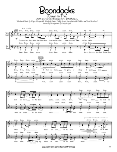 Boondocks (arr. Larry Wright)