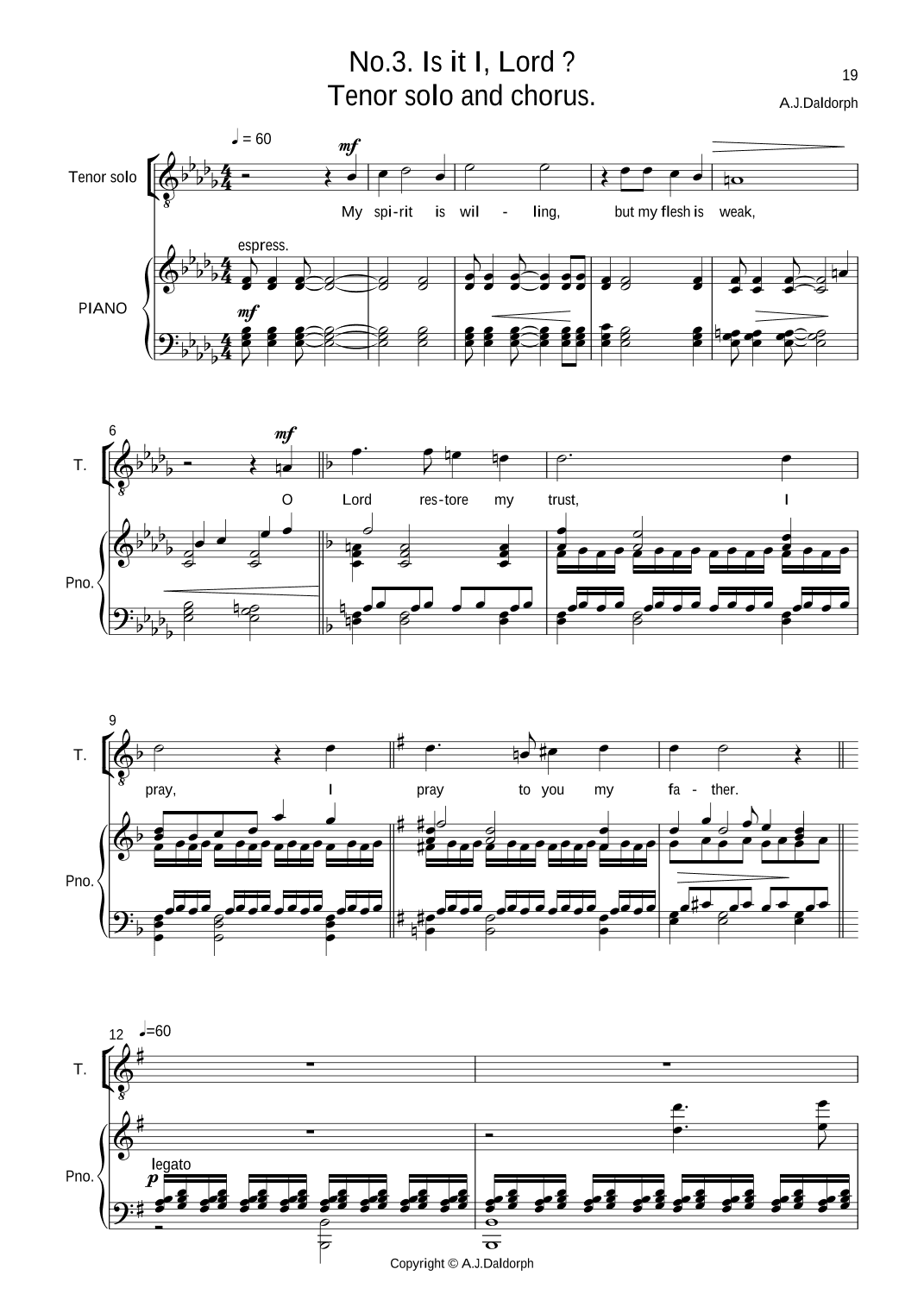 Is it I, Lord? (from Songs of Hope and Creation)
