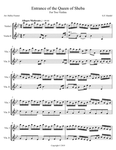 Entrance of the Queen of Sheba (arr. Halley Feaster)