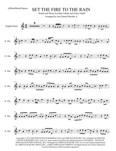 Set Fire To The Rain (arr. Jose Daniel Morales A.)
