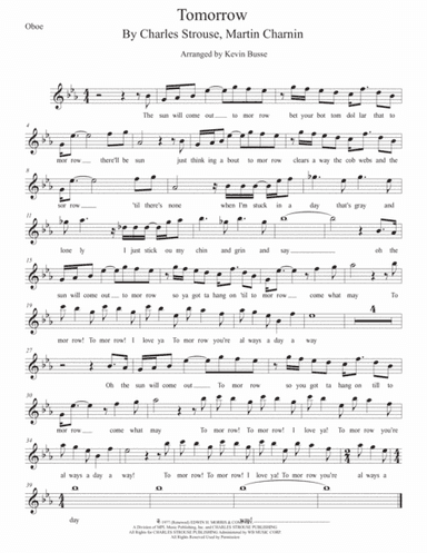 Tomorrow (arr. Kevin Busse)