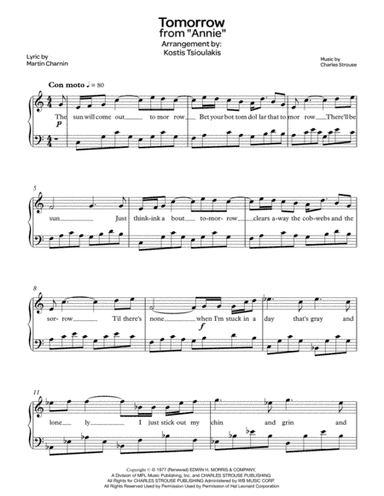Tomorrow (arr. Kostis Tsioulakis)