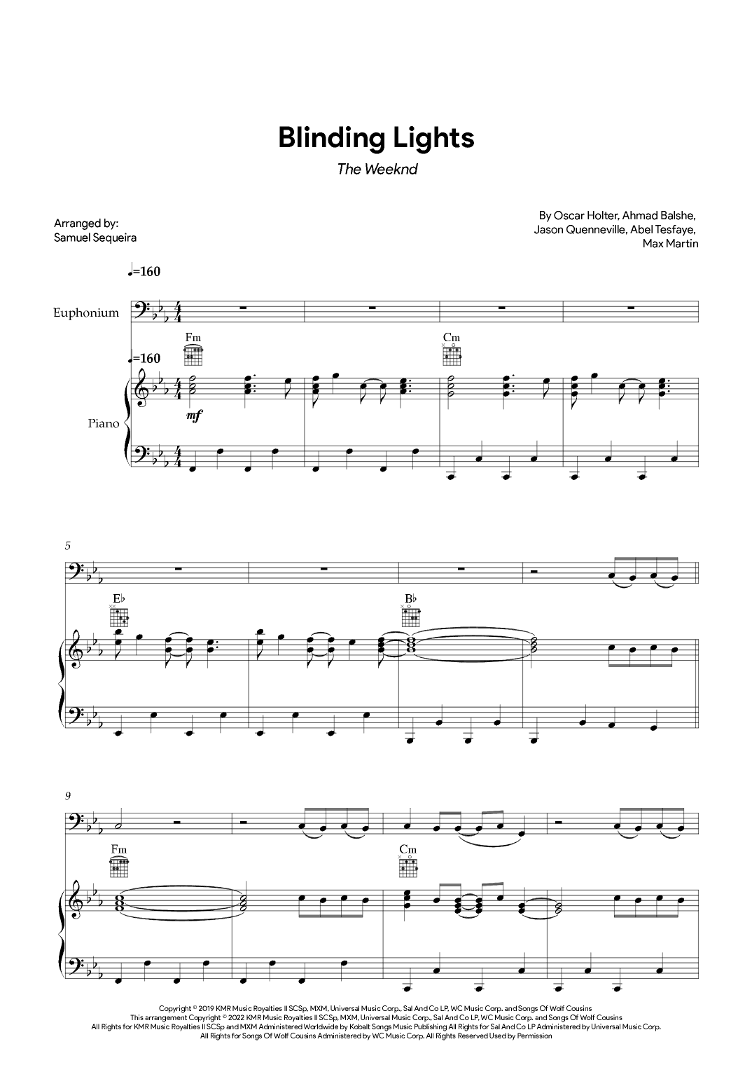 Blinding Lights (arr. Samuel Sequeira)