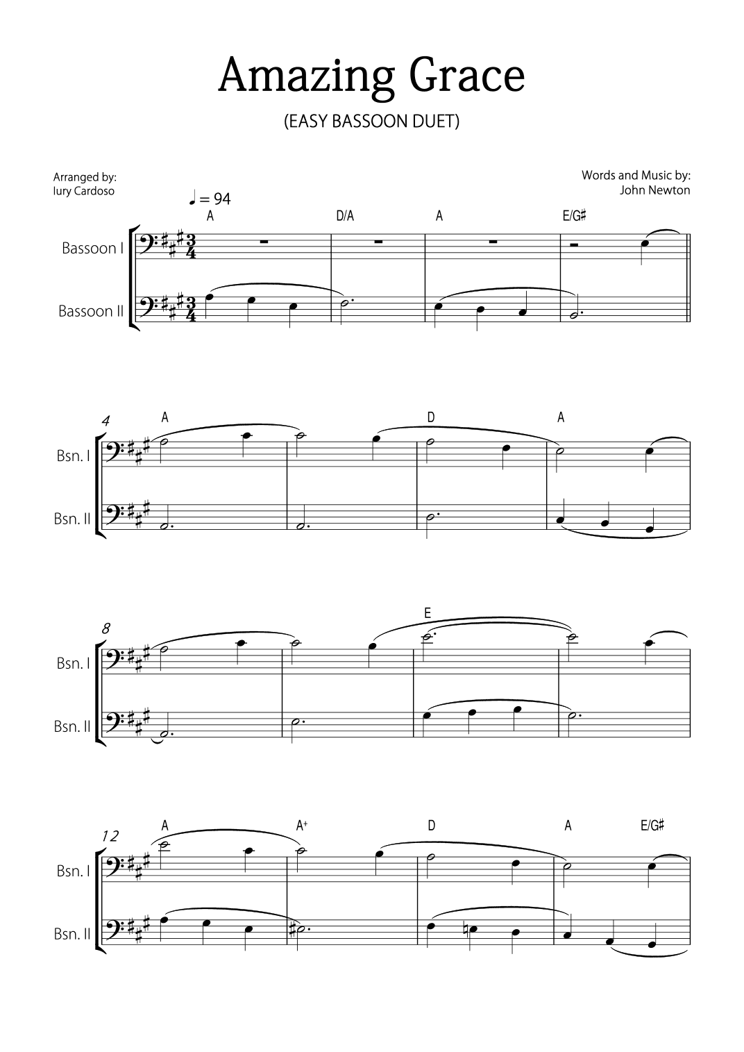 Amazing Grace (arr. Iury Cardoso)