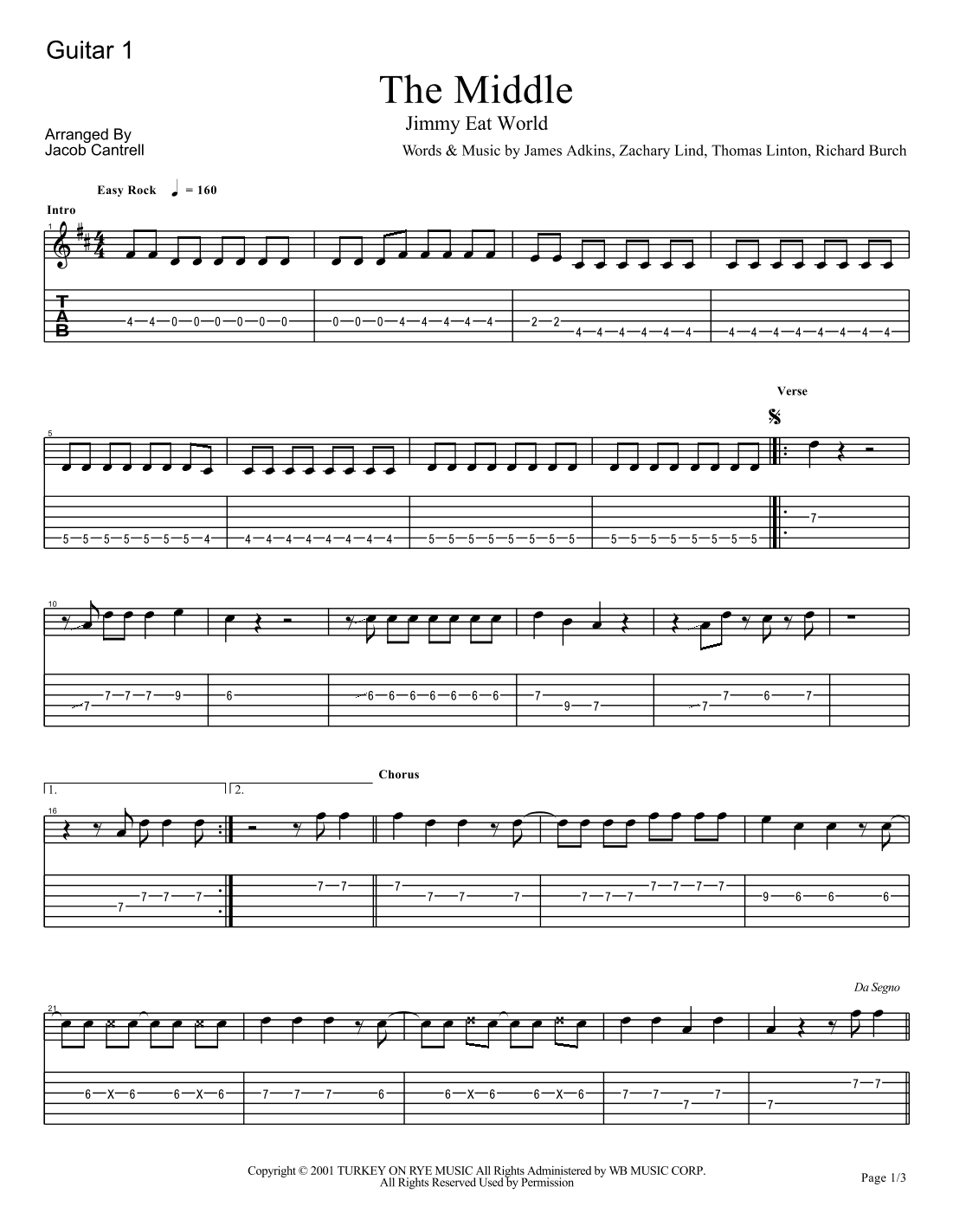 The Middle (arr. Jacob Thomas Cantrell)