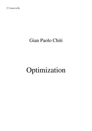 Gian Paolo Chiti: Optimisation for intermediate concert band, 2nd Bb cornet part