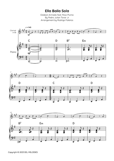 Ella Baila Sola (arr. Rodrigo Faleiros)