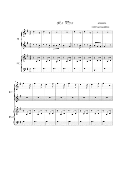 La Piva. Piano 4 hands (arr. Ester Alessandrini)