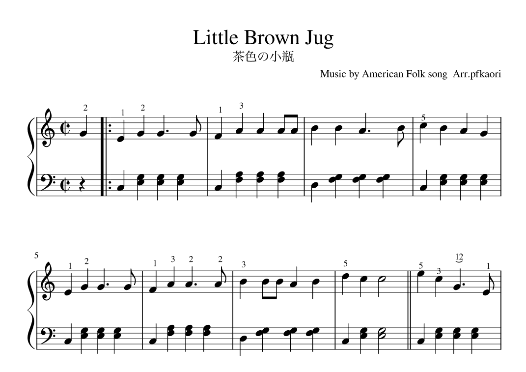 Little Brown Jug (arr. pfkaori)